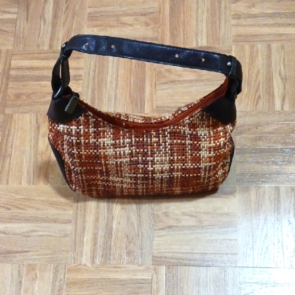 Emilie M Stylish Multicolored Wool Blend tweed-like Fabric Women's Hand Bag